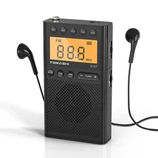 Portable AM/FM Radio Battery Powered Loud Speaker LCD Long-Range Signal