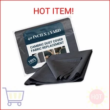 House2Home 40 Inch x 3 Yard Upholstery Black Cambric Dust Cover Fabric Replaceme