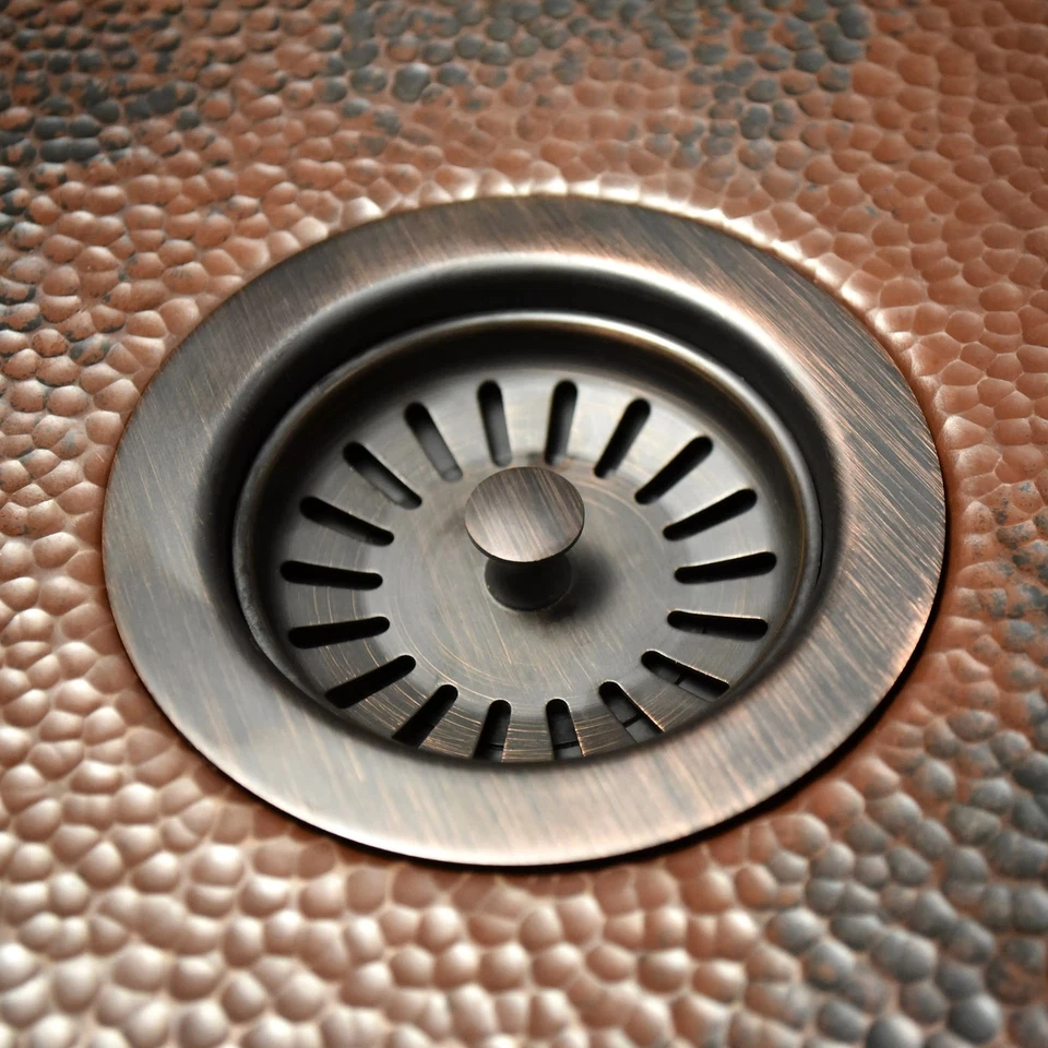 Native Trails DR340 Copper 3-1/2" Basket Strainer With Disposal Trim - Image 3 of 3