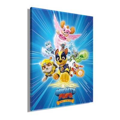 Wandbild MIGHTY PUPS PAW PATROL 46x61 cm   Leinwandbild Keilrahmen Deko modern