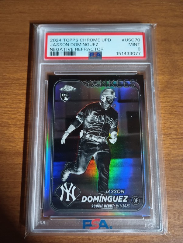 2024 Topps Chrome - Jasson Dominguez #89 Negative Refractor (RC) PSA 9