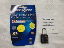 Samsonite Travel Sentry Approved 3 Dial Combination Lock SM3736BK