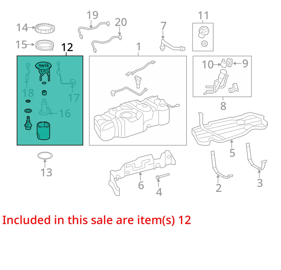 2007-2021 Toyota Tundra Electrical Gas Fuel Pump Assembly CHUDB - Image 2 of 3