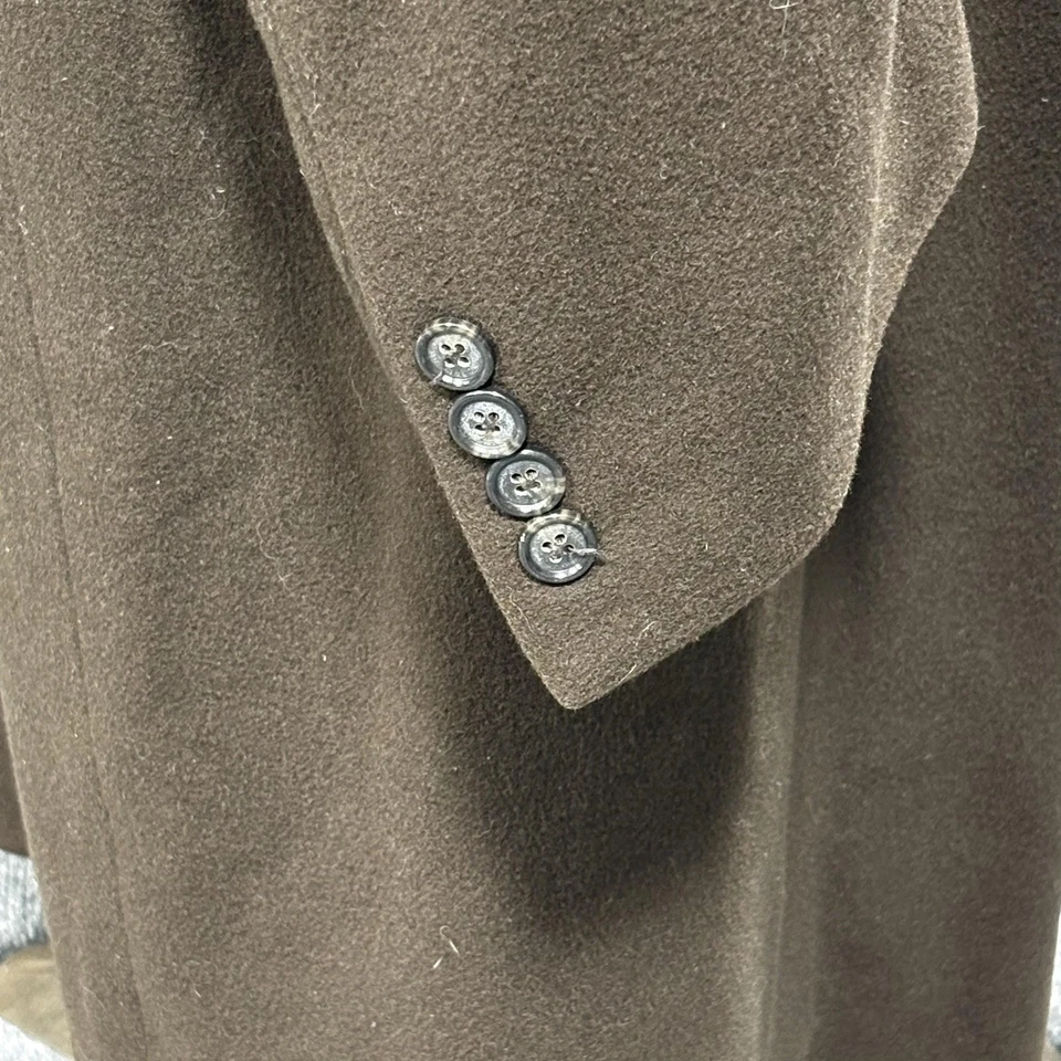 Jos. A. Abrigo de banco para hombre 46L marrón lana cachemir abrigo forrado con 3 botones Foto 4 de 4