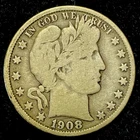 1908-O Barber Half Dollar - Decent LIBERTY - Very Low Survival- IN CAPSULE -
