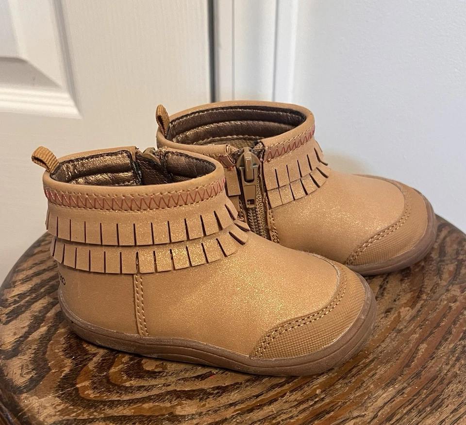 Stride Rite 360 Bianca ребенка ясельного возраста девочек ботинок с бахромой размер 5 М коричневый - Изображение 3 из 4