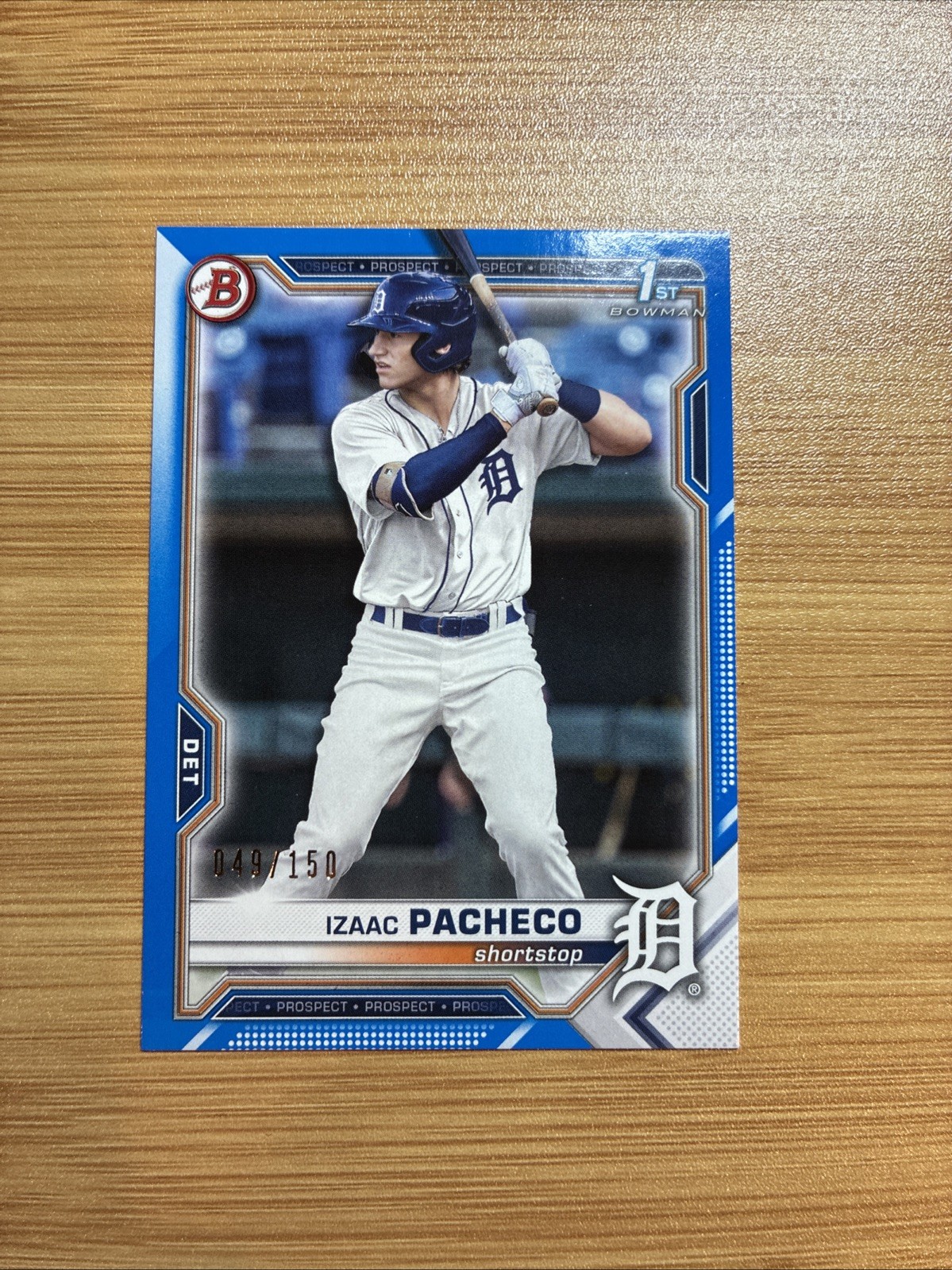 2021 Bowman Draft Izaac Pacheco BLUE /150