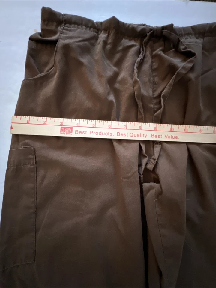 Pantalones Médicos Beverly Hills Para Mujer Medianos Marrón Bolsillos con Cordón Foto 4 de 4