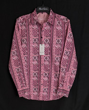 Robert Graham KEDRON Pink Bandana Print 198 Small Classic Fit Long Sleeve NWT