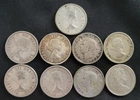 Silver 1940's-1960's Canada 25 cents group