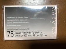 Mary Kay Beauty Blotters Oil-Absorbing Non-Powdered Face Sheets Beige 75 Pack