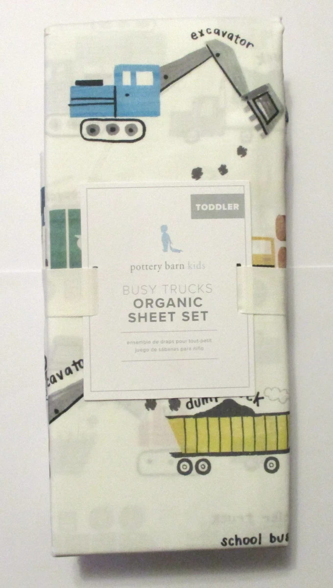 Taie D'oreiller Pottery Barn Kids Brody – Motif Véhicules (Avion, Camion, Voiture) – 100% Coton, Taille Standard, Multicolore