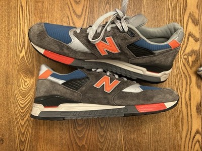 New Balance 998 J Crew M998JC3 Men's Size 12 Blue/Orange/Grey | eBay
