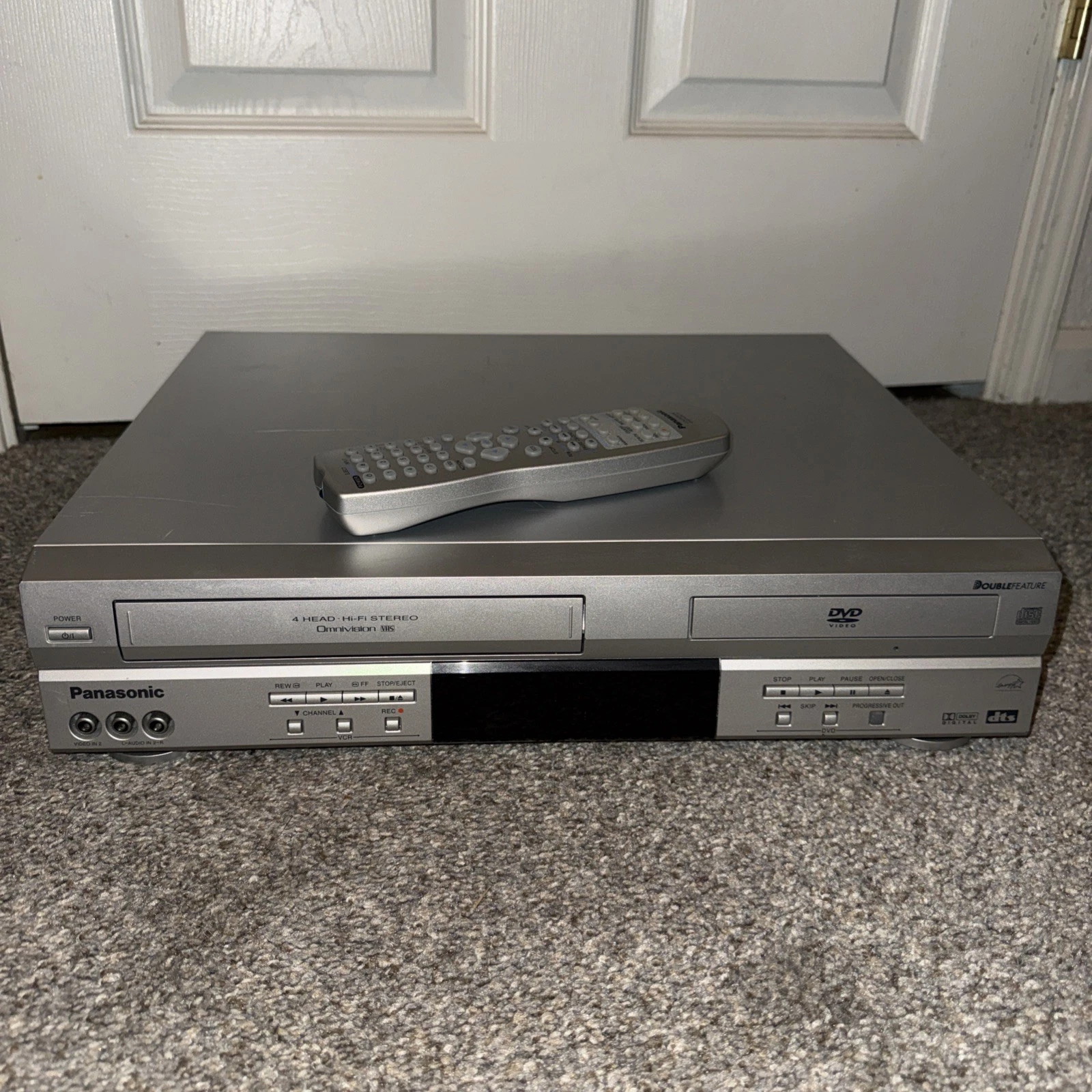 Panasonic PV-D4743S DVD VCR VHS Combo w Genuine Remote Fully Tested Works Great