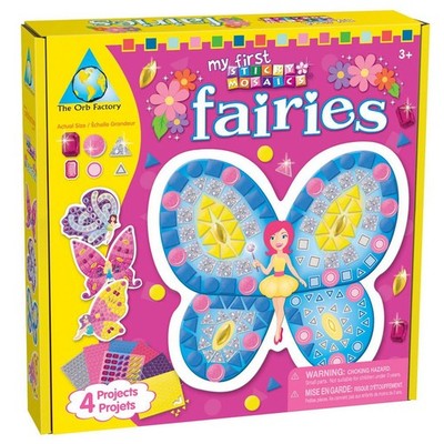 The Orb Factory Sticky Mosaics Mosaik Bastelset Fee Elfen 4 Bunte Designs
