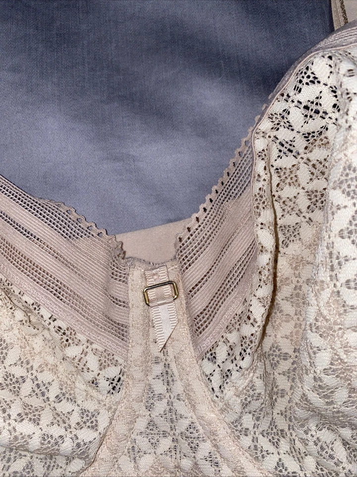 32J Freya Viva Side Support Bra Lace Natural Beige Size Unlined Underwire Adjust - Image 4 of 4