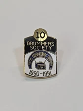 Drummer's Club 10 Year Pin UCT United Commercial Travelers Insurance 1990-1991