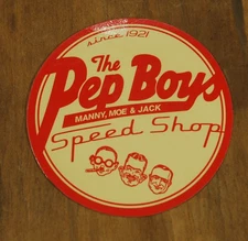 VINTAGE PEP BOYS SPEED SHOP 3” REFRIGERATOR MAGNET, NEW