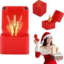 Middle Finger in a Box, Gag Gifts, Funny Gag Gifts for Adults, White Elephant Gi