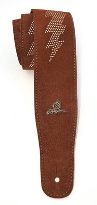 Magma Leathers 2.52'' Delux Argentinean Chamois Leather Guitar Strap Brown Ray
