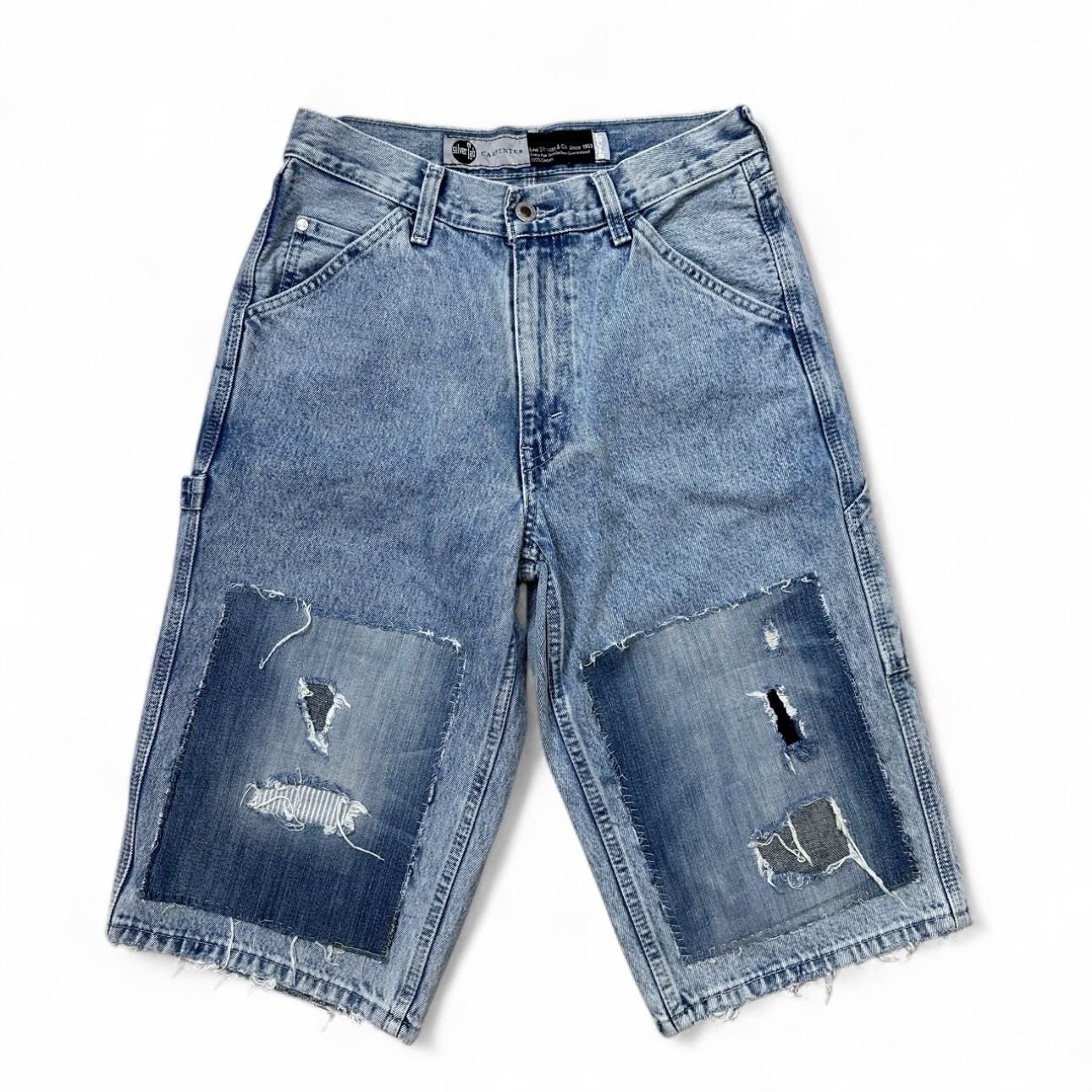 Levi’s Silver Tab Carpenter Patchwork Denim Blue … - image 1