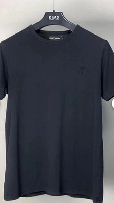 Fred Perry S/S Crewneck Black Taped Tee Logo T-Shirt, Mens L  - New - Image 1 of 4