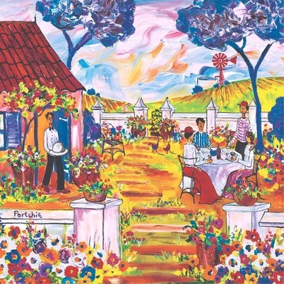 20 Servietten Portchie Art Lunch in the Garden Mittags Restaurant Blumen 33x33cm