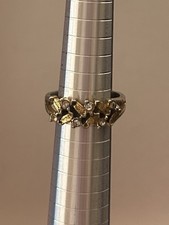 Yellow Gold Diamond Prong Wedding/Anniversary Band Ring Women’s 6.5 2mm