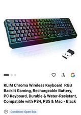 KLIM Chroma Wireless RGB Gaming Keyboard Blac...