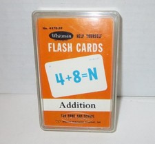 Vintage 60's Whitman Flash Cards Addition For Home  School Math 1962