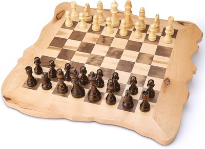 VAMSLOVE Wooden Chess Board Set Large Unique Chessboard (Playing Area 15 x... 