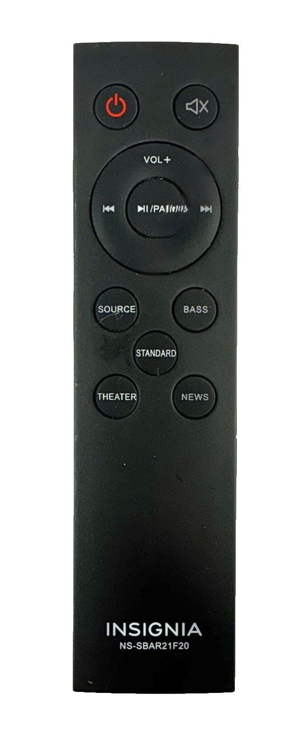 Genuine Insignia Remote Control NS-HTSB22 For NS-SBAR21F20 2.1 Channel Soundbar