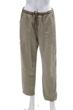 Velvet by Graham & Spencer Womens Cotton Drawstring Straight Pants Brown Size S