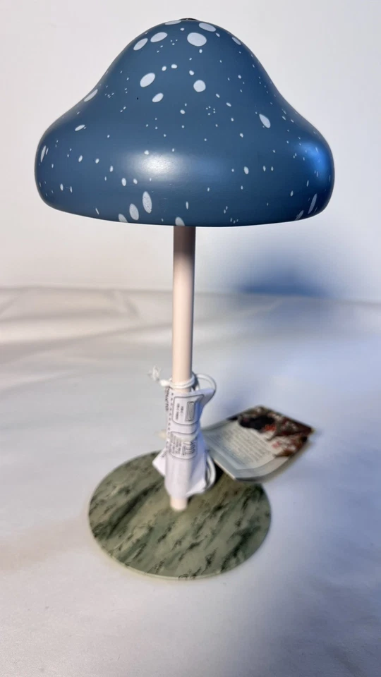 2025 John Derian Artist Target 10" Lâmpada de Acento Cogumelo Azul Recarregável NOVA - Imagem 2 de 4