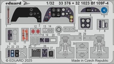Eduard 33376 1/32 Bf 109F-4 Zoom Set Für HOBBY 2000 / HASEGAWA