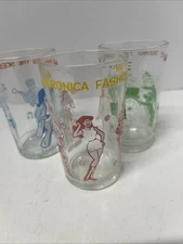 Vintage 3 Archie Comics Juice Glass Cups 1971