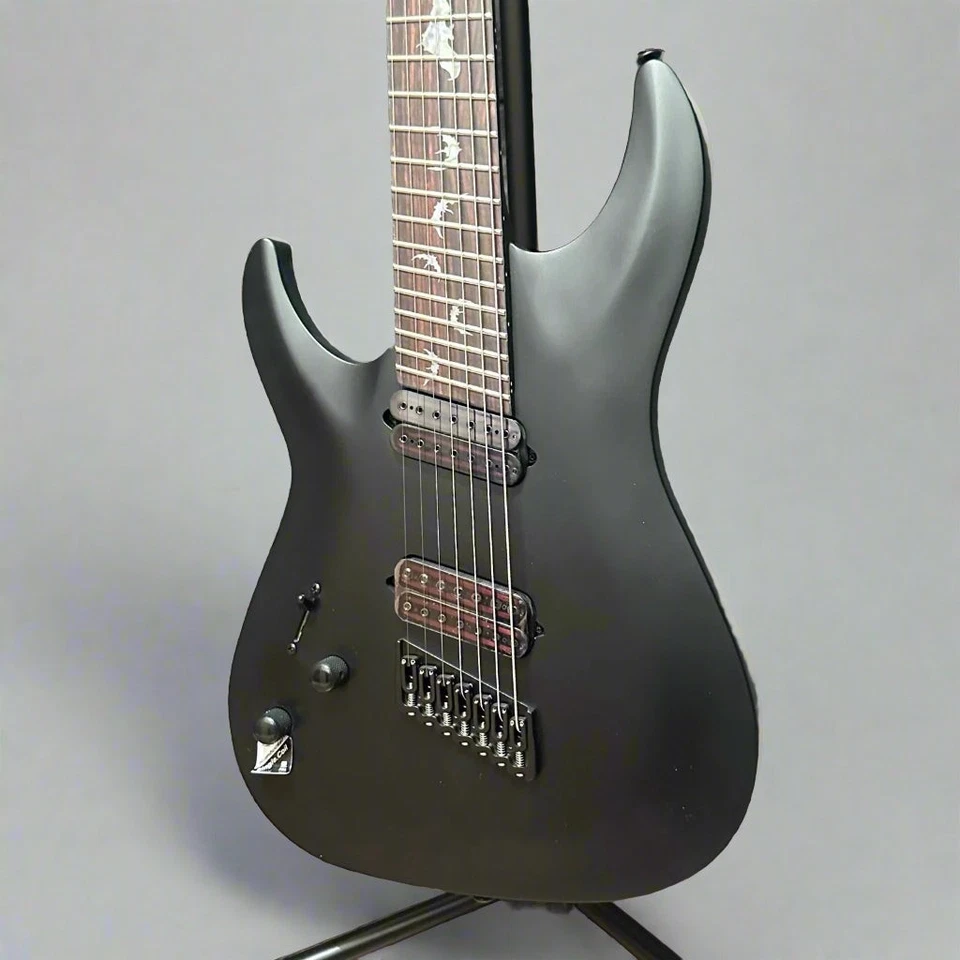 Schecter Damien-7 Multiscale Left-handed 7-string Electric Guitar - Satin Black - Image 3 of 4