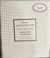 Hotel Premium Luxury Collection Fabric Shower Curtain White Polyester