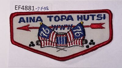 Boy Scout OA Lodge Flap Aina Topa Hutsi Lodge 60 F-3B