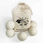 6-Pack Natural Organic Wool Dryer Balls, Reusable Fabric Softener, Ej-2037