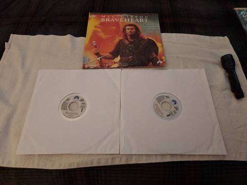 Vintage~Brave Heart Laser Disc Wide Screen Edition~2 Discs~ Mel Gibson~Gatefold - Picture 4 of 9