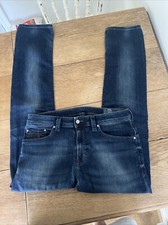 Diesel Thavar-Ne Sweat Pants Jeans W32 L32 Slim Fit Stretch Distressed Blue