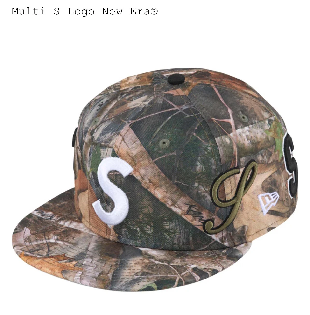 ?Supreme Multi S Logo New Era® TrueTimber Kanati Camo (taille 7 1/4) + CARTES CAMO