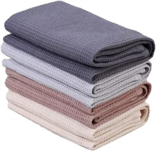 100% Cotton Kitchen Tea Towel Pack of 6 Dish Towels, Super Absorbent 15 x 25inch