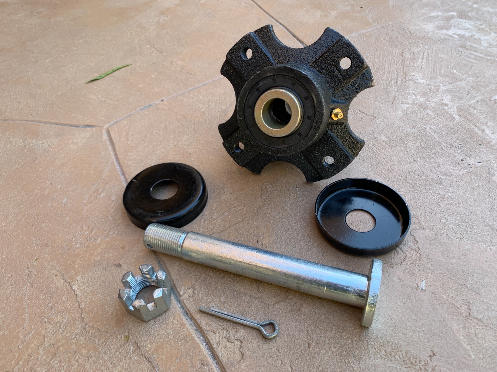 Tail Wheel Hub for Rotary Cutter - 4 Bolt Hole - 1