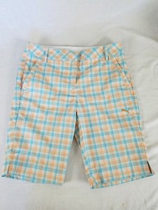 puma plaid golf shorts
