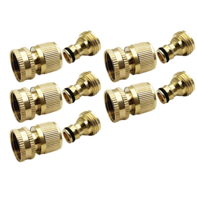 3/4'' Garden Hose Quick Connect Water Hose Fit Brass Female Male Connector Set US