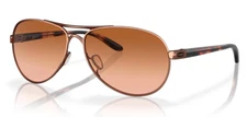 Oakley Feedback OO4079-31 rose gold / prizm tungsten polarized women sunglasses