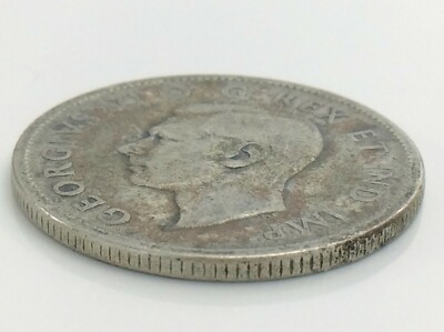 1945 Canada Twenty Five 25 Cent Quarter Silver Circulated George