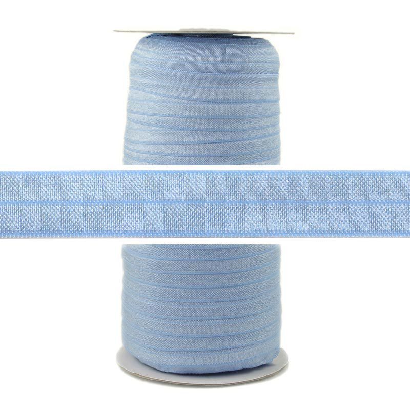 100 Yard Spool-Fold Over Elastic- Sleepy Blue-5/8in Wide-FOE-Headband 100 Yard Spool-Fold Over Elastic- Sleepy Blue-5/8in Wide-FOE-Headband